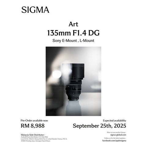 (Pre Order Now)Sigma 135mm f/1.4 DG Art Lens