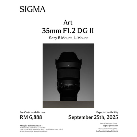 (Pre Order Now)Sigma 35mm f/1.2 DG II Art Lens