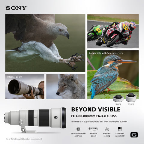 (New Item - Coming Soon)Sony FE 400-800mm f/6.3-8 G OSS Lens