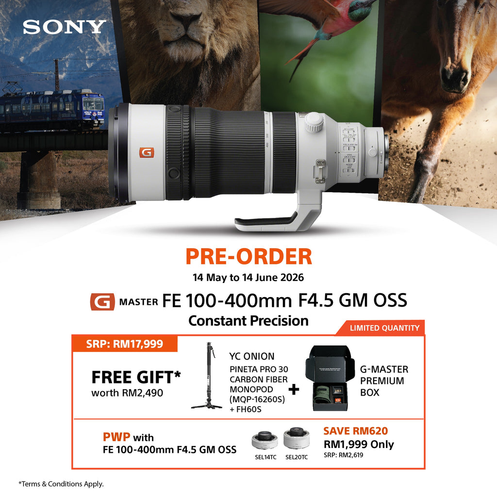 (Pre Order Now 14 May - 14 June 2026)Sony FE 100-400mm f/4.5 GM OSS Lens