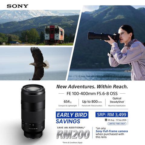 (Pre Order Now)Sony FE 100-400mm f/5.6-8 OSS Lens