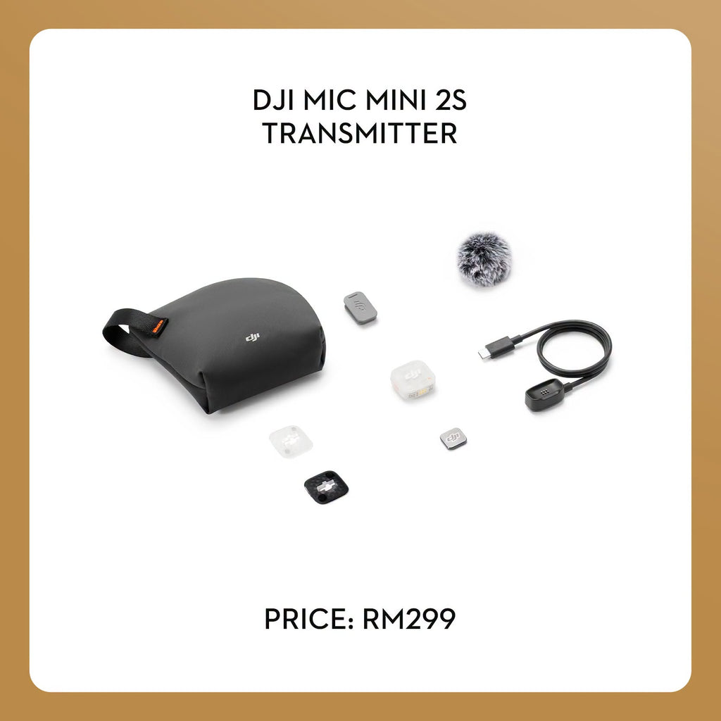 (New Item)DJI Mic Mini 2S Compact Wireless Microphone System for Camera & Smartphone (2.4 GHz)