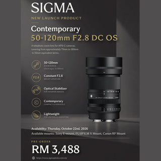 (New Item Coming Soon)Sigma 50-120mm f/2.8 DC OS Contemporary Lens