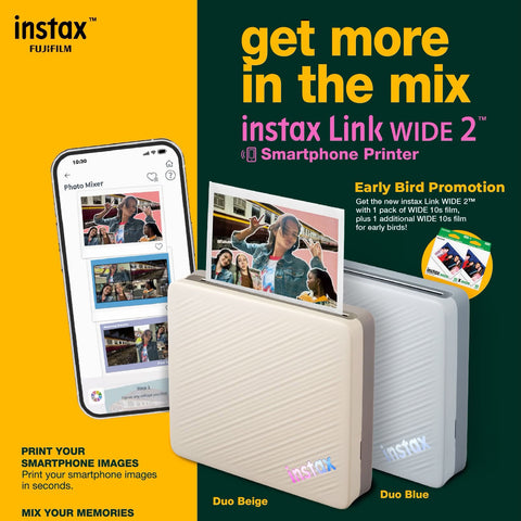 (New Item)FUJIFILM instax Link WIDE 2 Smartphone Printer