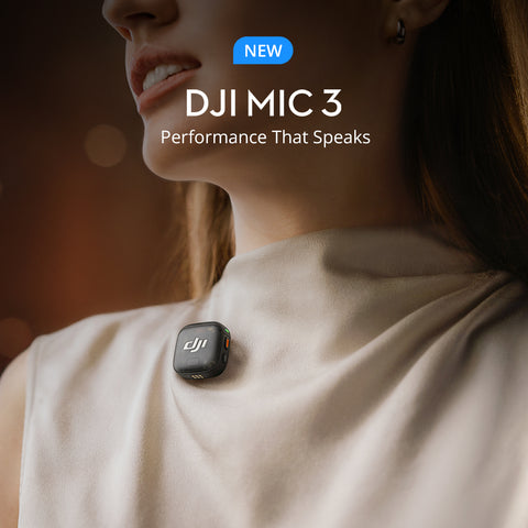 DJI Mic 3 Compact Wireless Microphone System Recorder for Camera & Smartphone