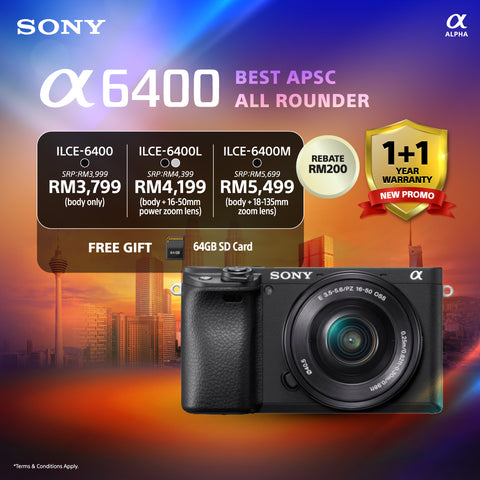 (September Promo)Sony Alpha a6400 Mirrorless Digital Camera