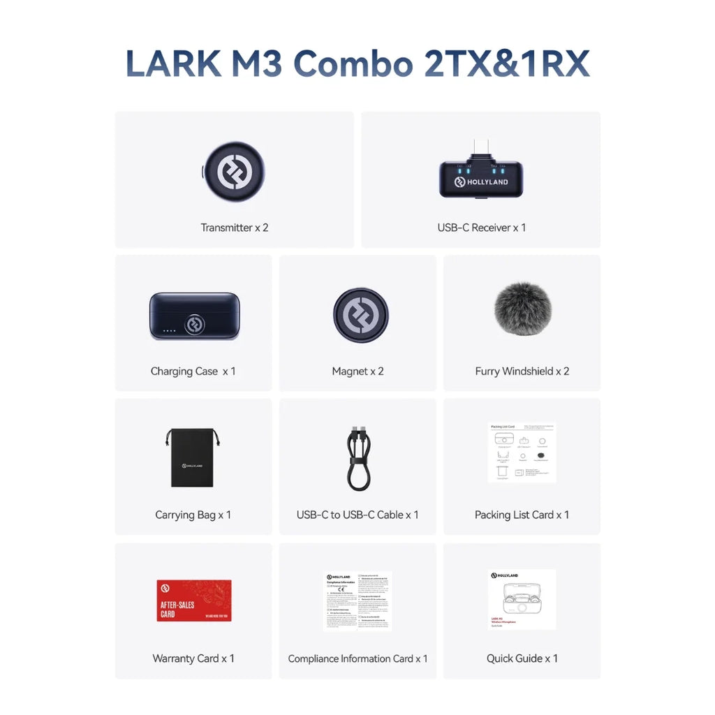 (New Item)Hollyland LARK M3 Combo Wireless Lavalier Microphone