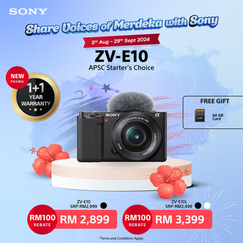 (September Promo)Sony ZV-E10 Mirrorless Camera