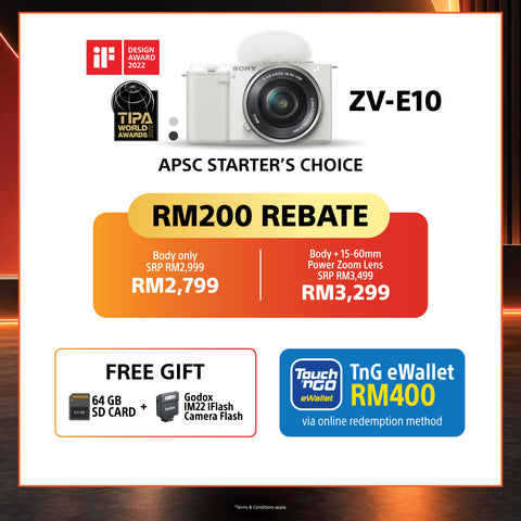 (October Promo)Sony ZV-E10 Mirrorless Camera
