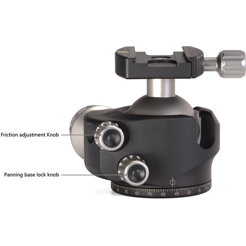 Leofoto LH-55 Low Profile Ball Head with Quick Release Plate