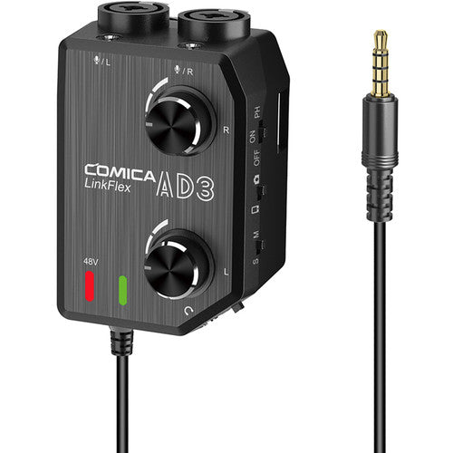 Comica Audio LINKFLEX AD3 Dual-Channel Audio Mixer for Camera and Smartphone