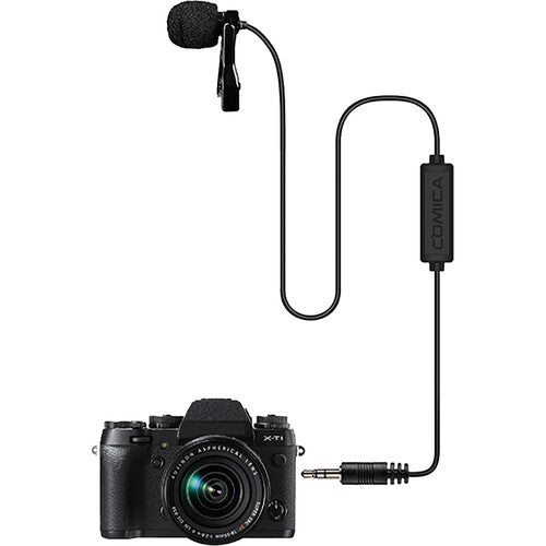 Comica Audio CVM-V01CP Omnidirectional Lavalier Microphone for Mirrorless/DSLR Cameras (2.5m)