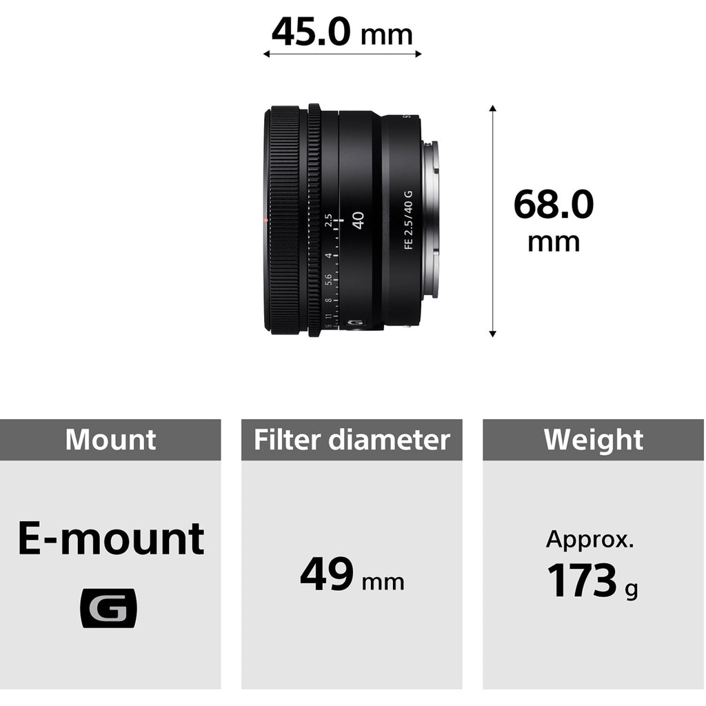 (February Promo)Sony FE 40mm f/2.5 G Lens
