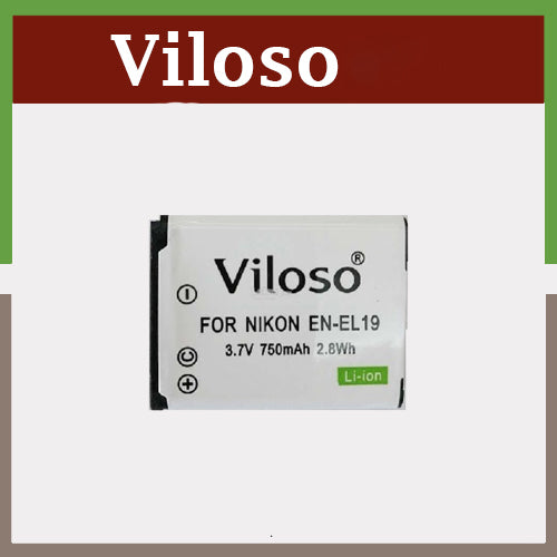 Viloso EN-EL19 Battery Pack for Nikon