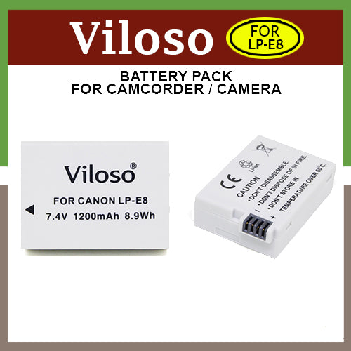 Viloso LP-E8 Battery for Canon