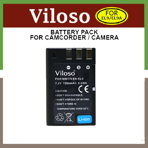 Viloso EN-EL9 Battery for Nikon