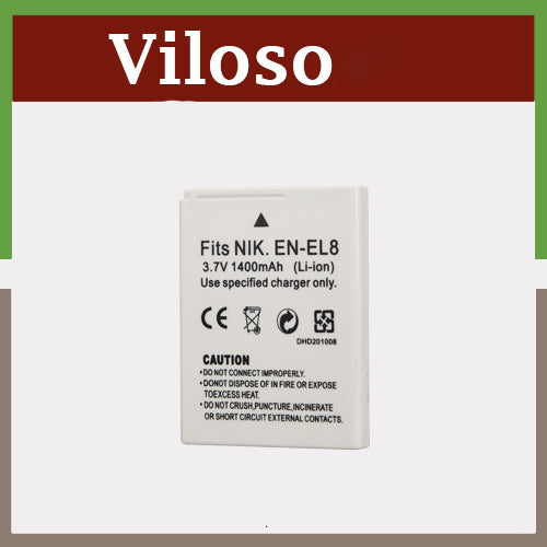 Viloso EN-EL8 Battery Pack for Nikon
